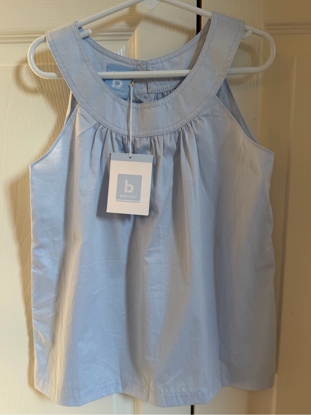 NWT Bella Bliss Light Blue Girls Cotton Tank Top Size 6x